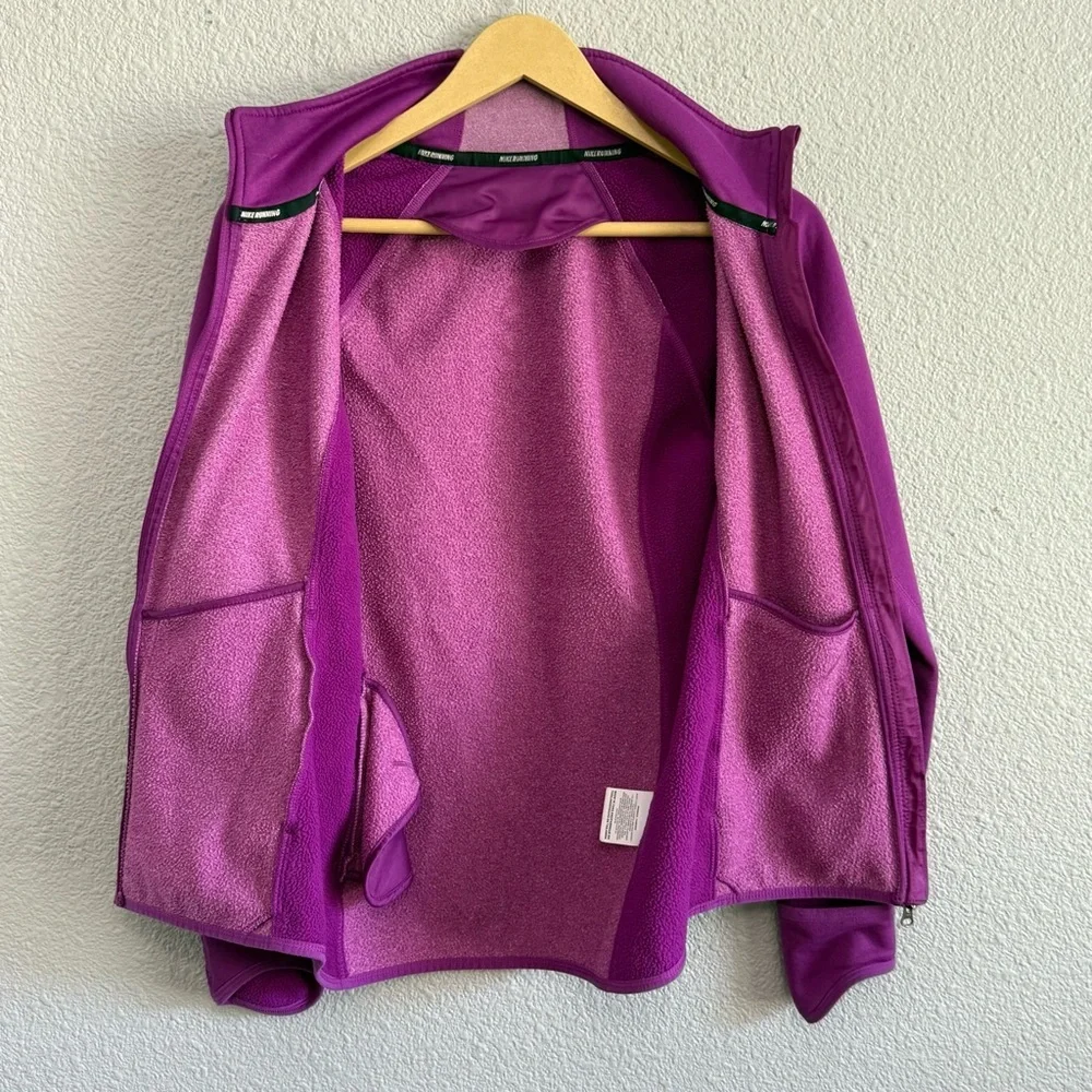 Nike Thermafit Running Full Zip Jacket Size Small‎ Thumbholes